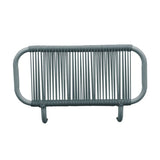 Pack de 2 accoudoirs Bali - 64.5 x 40.5 x 18.5 cm - aluminium & polyester - gris foncé & gris
