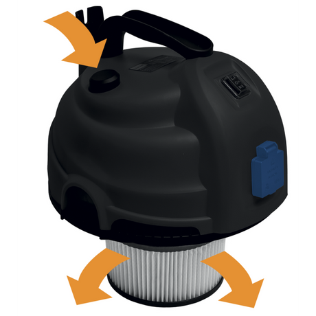 Aspirateur Souffleur eau et poussière - LEMAN - LOASP306 Cuve Inox 30 L - 1400W - Décolmatage manuel