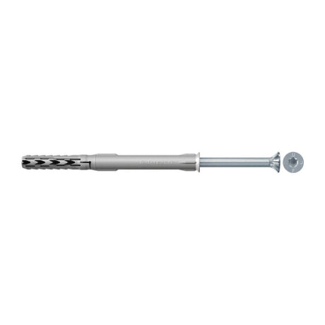 Boite de 50 chevilles rallongées SXR 10x160 T FISCHER 46267 (avec vis tête fraisée en acier électrozingué)