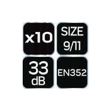 Bouchons d'Oreilles NEO TOOLS 97-550 33 DB 9-11 10 Pièces