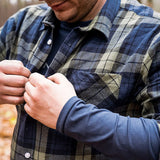 Chemise à carreau homme NEO TOOLS 81-541 bleue olive noire