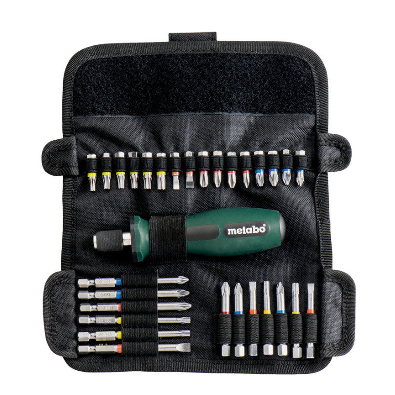 Coffret d'embouts avec tournevis METABO 626726000 - 30 pièces - Etui souple
