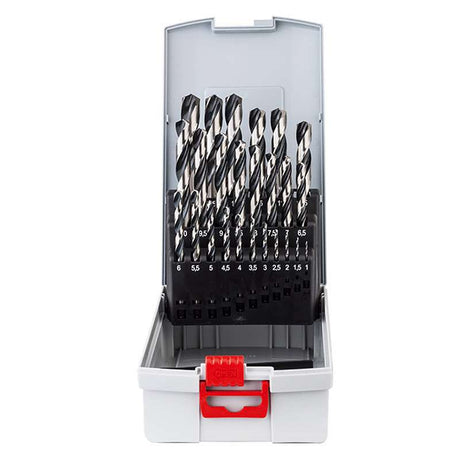 Coffret de 25 Forets BOSCH PRO hélicoïdaux HSS PointTeQ ProBox (2608577352)