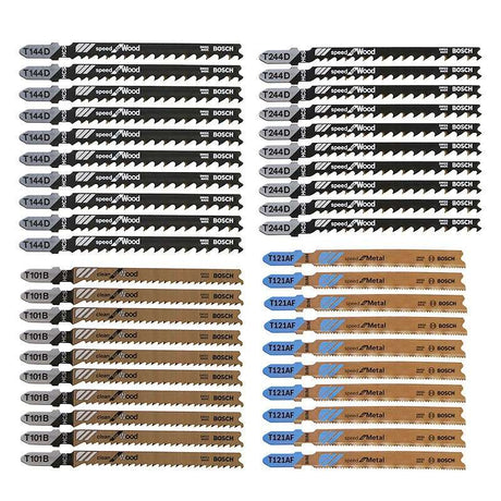Coffret de 40 lames de scie sauteuse Bosch Professional 2607010904 Wood and Metal Tough Box