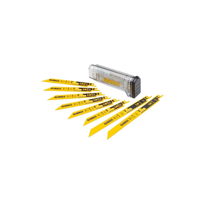 Coffret de 8 lames de scie sabre sécable bi-métal DEWALT DT2446-QZ avec boite de rangement