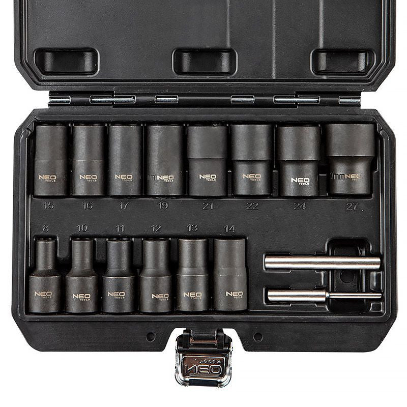 Coffret de douilles 1/2" NEO TOOLS 11-920 pour écrous endommagés  (16 pièces)