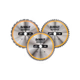 Coffret plastique de 3 lames pour scie circulaire et stationnaire Ø 305mm  DEWALT DT1964-QZ Carbure Construction : DT1958, DT1959, DT1960