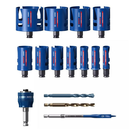 Coffret trépans multiconstruction Expert BOSCH 061599763Y 15 pièces + couteau suisse offert