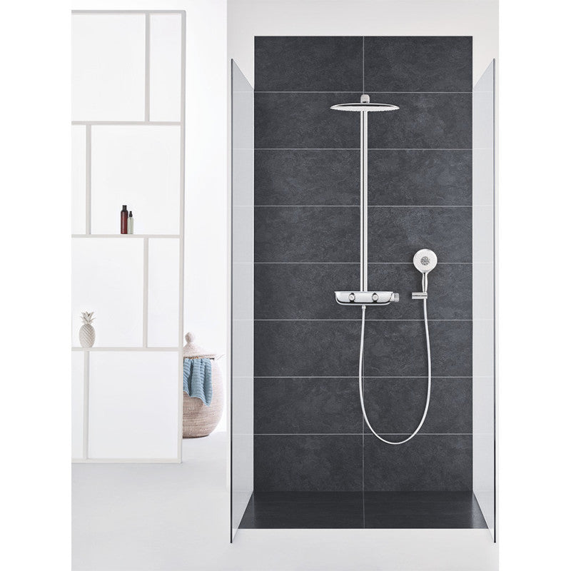 Colonne de douche thermostatique RAINSHOWER SYSTEM SMARTCONTROL 360 GROHE 26361LS0 - tête Ø 22 cm + douchette 4 jets