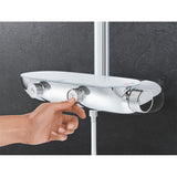 Colonne de douche thermostatique RAINSHOWER SYSTEM SMARTCONTROL 360 GROHE 26361LS0 - tête Ø 22 cm + douchette 4 jets