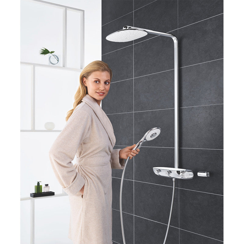 Colonne de douche thermostatique RAINSHOWER SYSTEM SMARTCONTROL 360 GROHE 26361LS0 - tête Ø 22 cm + douchette 4 jets