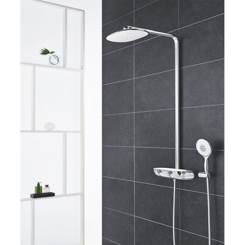 Colonne de douche thermostatique RAINSHOWER SYSTEM SMARTCONTROL 360 GROHE 26361LS0 - tête Ø 22 cm + douchette 4 jets