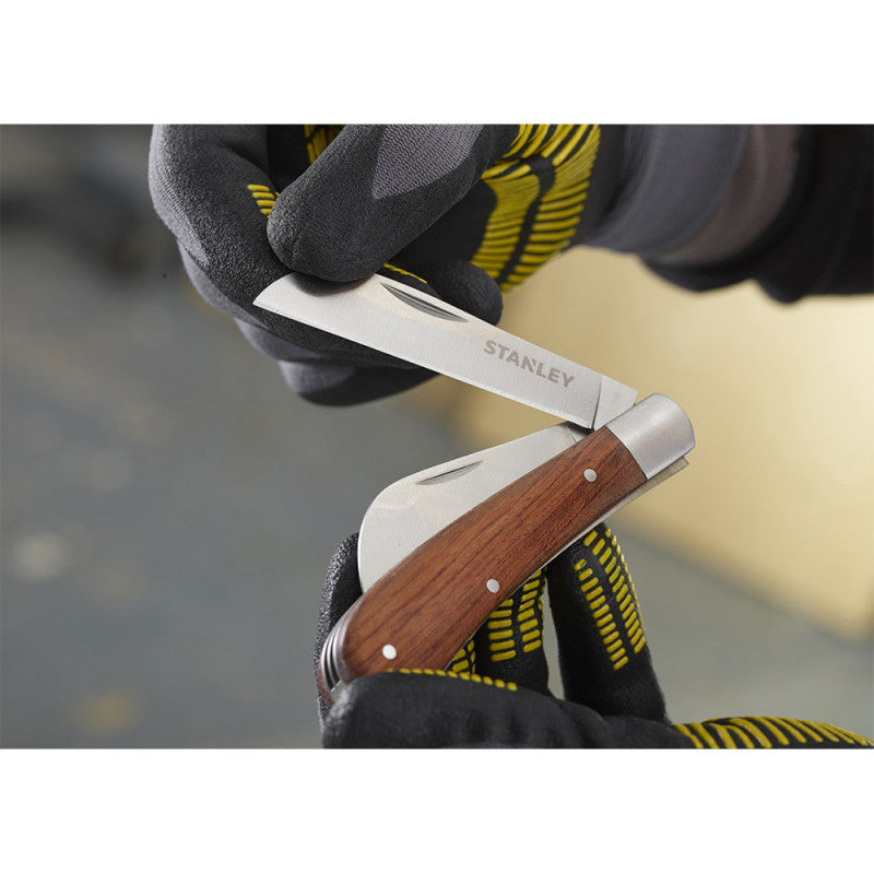 Couteau d'électricien à 2 lames STANLEY STHT0-62687 manche bois