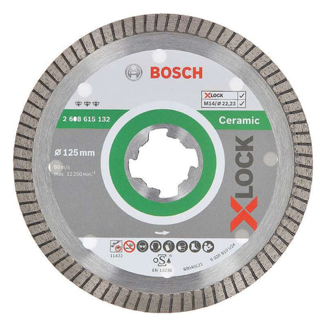 Disque à tronçonner diamanté BOSCH Professonal X-LOCK Best for Ceramic Extra Clean Turbo  Ø 125x22,23x1,4x7