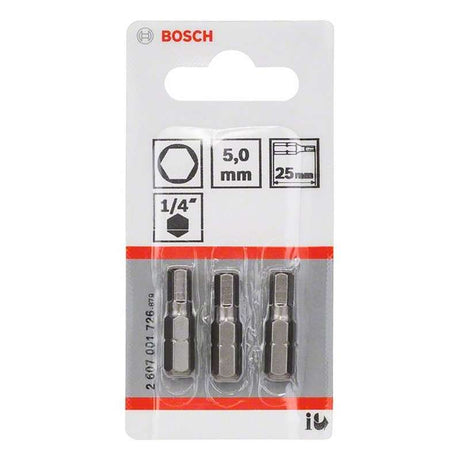 Embouts de vissage BOSCH 2607001726 extra-dure HEX5 3 pièces