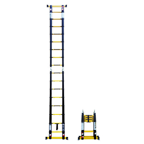 Escabeau télescopique WOERTHER Grafitek ES-380DB-G-B - 1,9m à 3,8m - avec housse