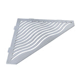 Etagère d'angle en pentagone MARMOX AQUA-PEN - Modèle aqua - Acier inox brossé - Gris - 3mm