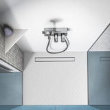 Etagère d'angle en résine MARMOX CORNERSOLID - Solid surface - Blanc lisse + fixations
