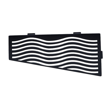 Etagère d'angle rectangulaire MARMOX AQUA-REC-9005 - Modèle hexagone - Acier inox brossé + revêtement anodisé epoxy - Noir - 3mm