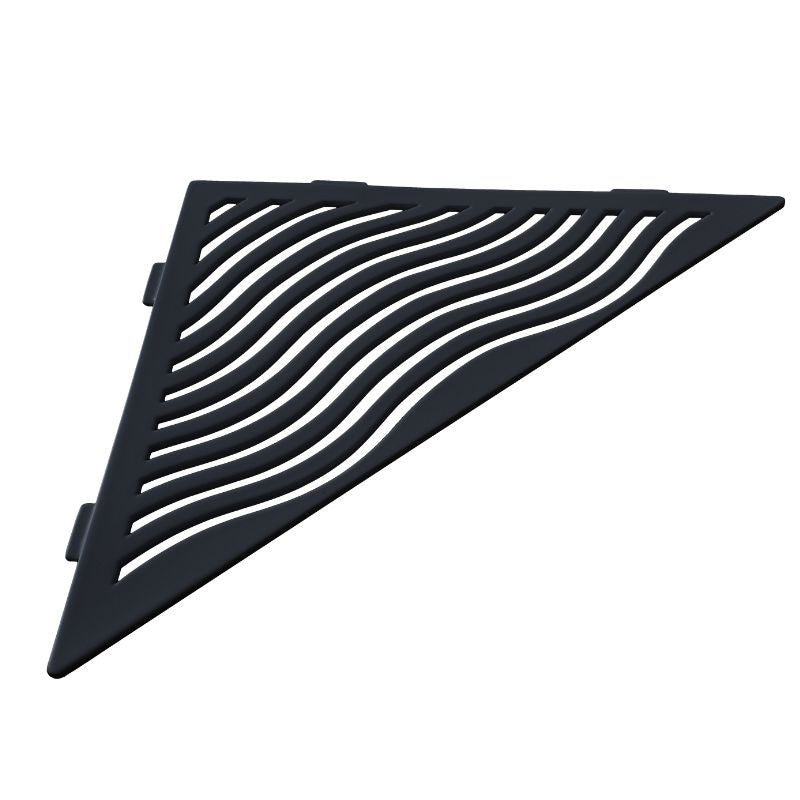 Etagère d'angle triangulaire MARMOX AQUA-TRI-9005 - Modèle aqua - Acier inox brossé + revêtement anodisé epoxy - Noir - 3mm