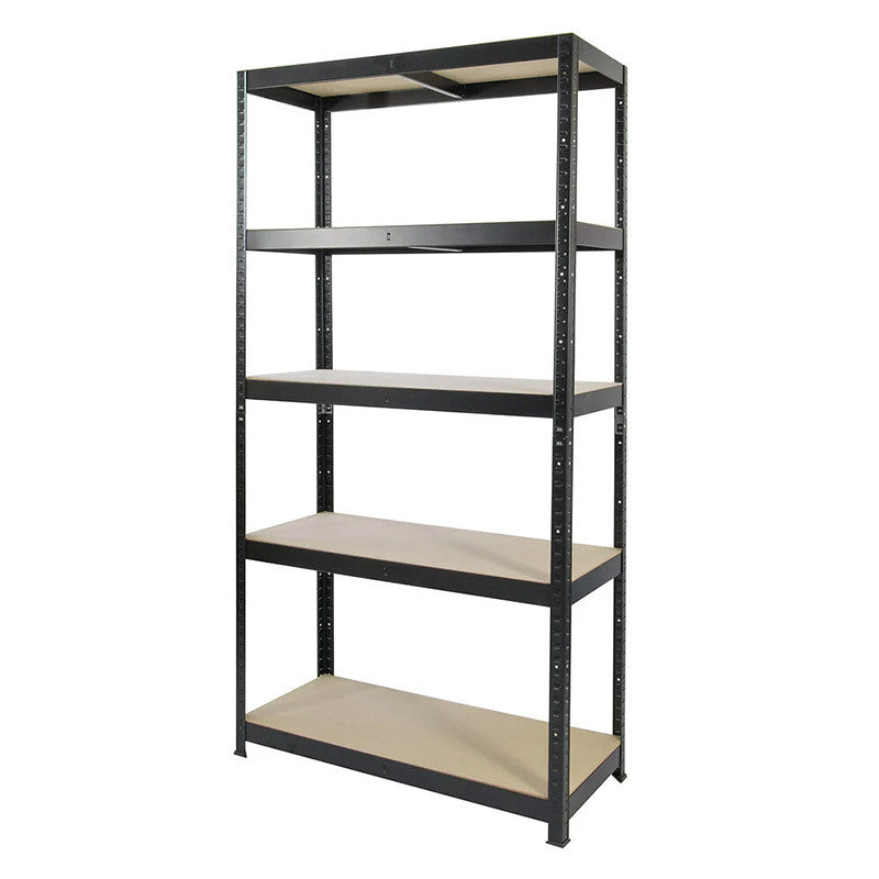 Etagère Rack MODULO STORAGE ROBBUST 2096557 - charge lourde 5 plateaux 40x90cm - hauteur 180cm - Noire