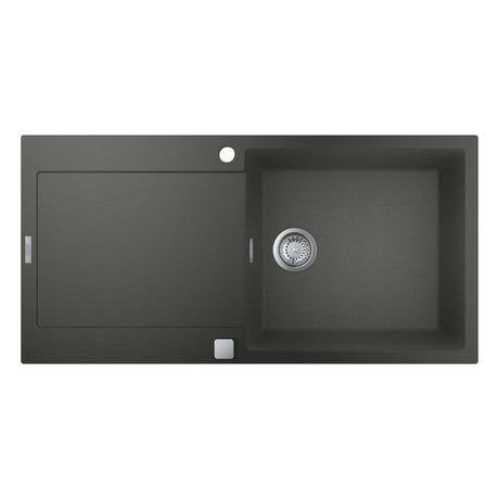 Évier K500 GROHE 31645AT0 1 bac + 1 égouttoir - gris granite