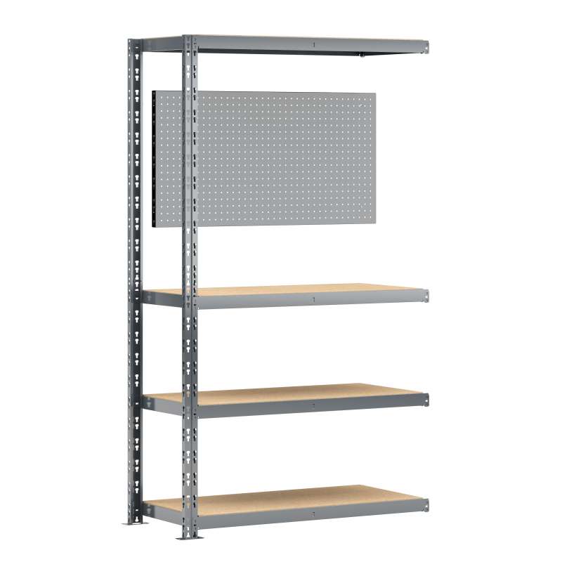 *OLD* Extension établi-étagère charge lourde MODULÖ STORAGE avec 4 plateaux de 100 cm de long et 1 panneau (SYSTÈME EXTENSION)