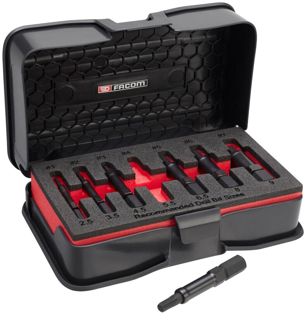 Coffret d’extracteurs de vis et goujons cassés OGV Grip 7 pièces - FACOM SXE.J7MGRPPB