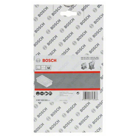 Filtre plissé plat en cellulose BOSCH 2607432033 pour GAS 35-55