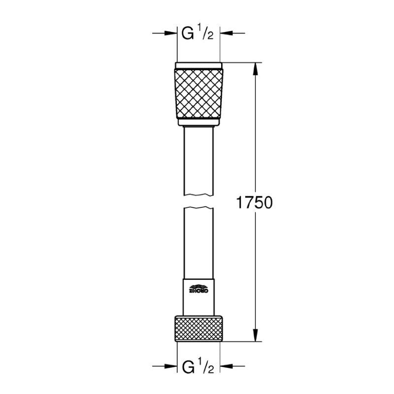 Flexible de douche 1750 mm GROHE Quickfix - VitalioFlex Trend