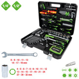 Coffret d'outillage généraliste COMPETITION 1/4"+1/2", 107 pcs - KS Tools - 512.0107 COMPETITION