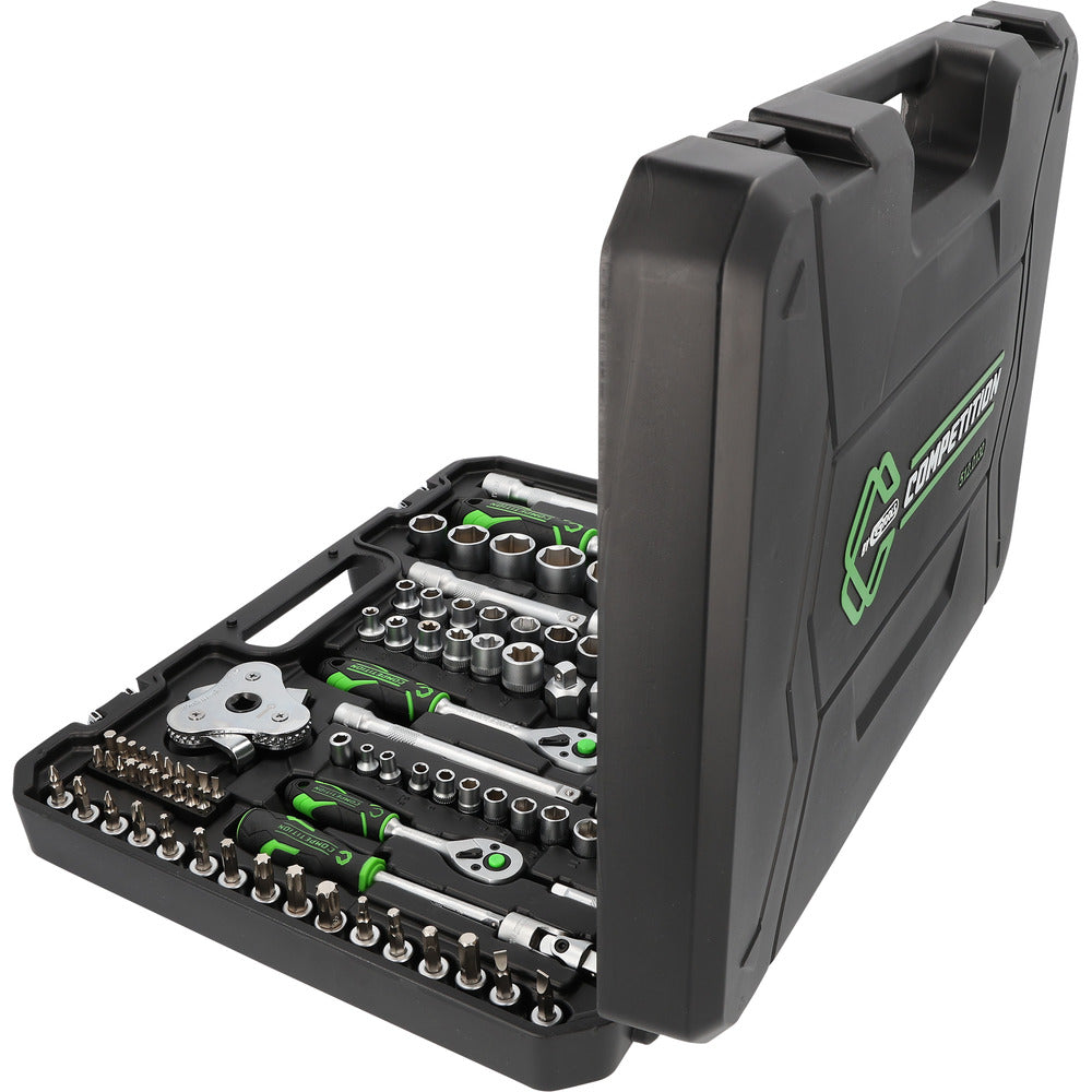 Coffret d'outillage COMPETITION 1/4"+3/8"+1/2", 132 pcs, spécial automobile - 512.0132 COMPETITION