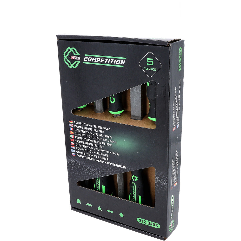 Jeu de limes COMPETITION, 5 pcs - KS Tools - 512.0405 COMPETITION