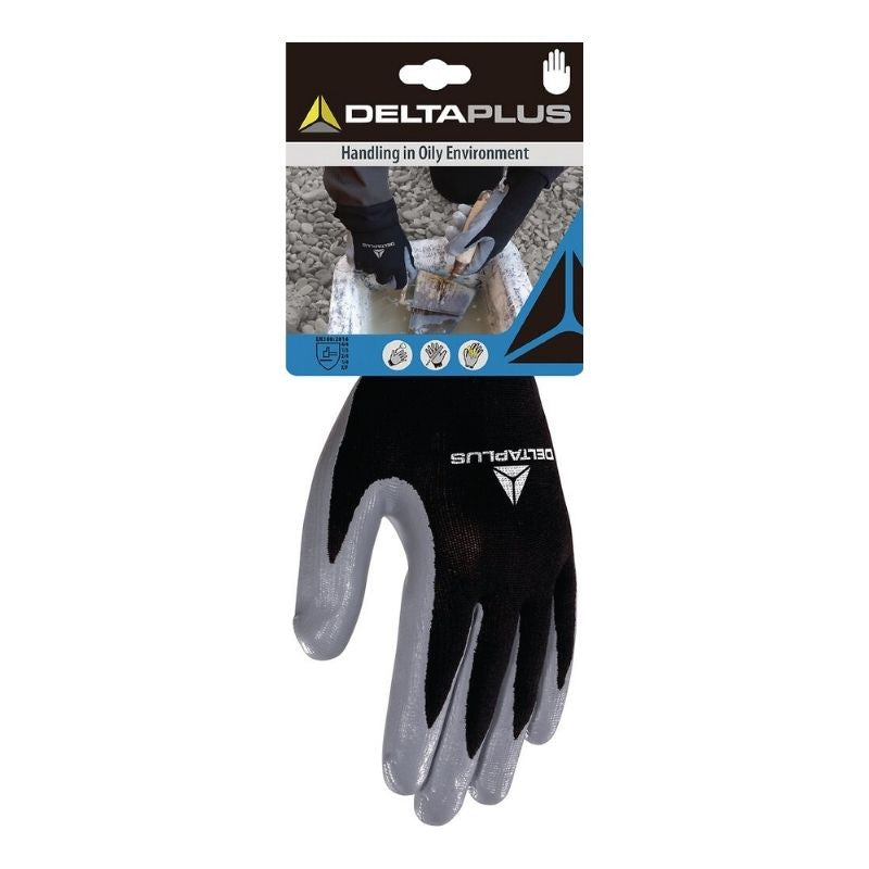 Gants tricot milieu huileux enduit nitrile DELTA PLUS