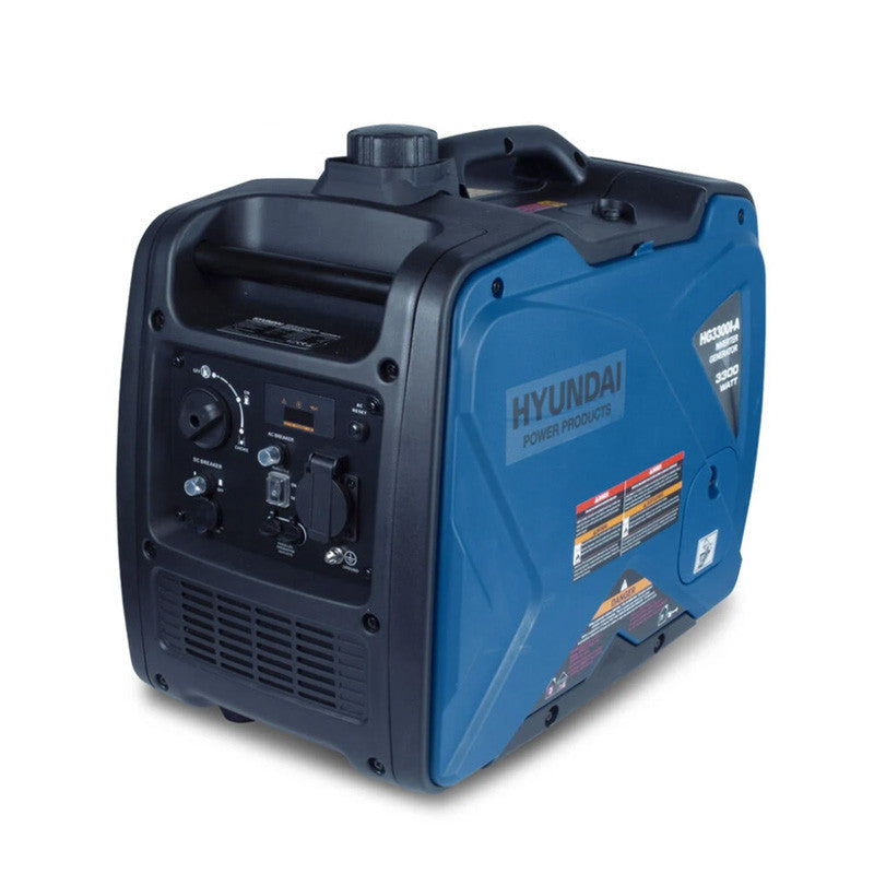 Groupe électrogène essence Inverter HYUNDAI HG3300I-A 3300W démarrage manuel avec lanceur