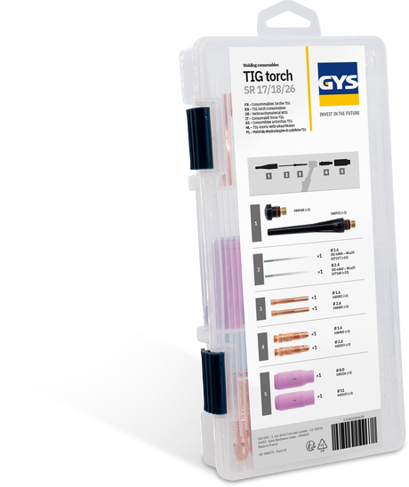 Coffret consommables GYS Torche TIG SR17 /18 / 26 - 044678