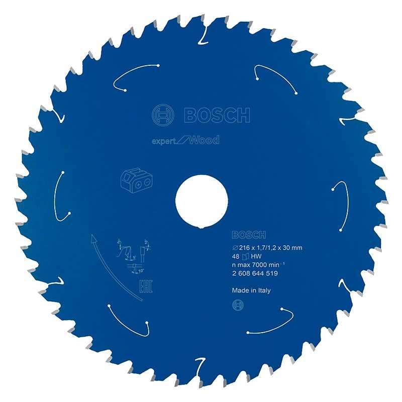 Lame BOSCH 2608644519 Bois Ø 216 mm 48 dents pour Scie circulaire