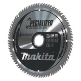 Lame carbure EFFICUT bois pour scies radiales à batterie MAKITA E-08894 216x30mm, 80 dents