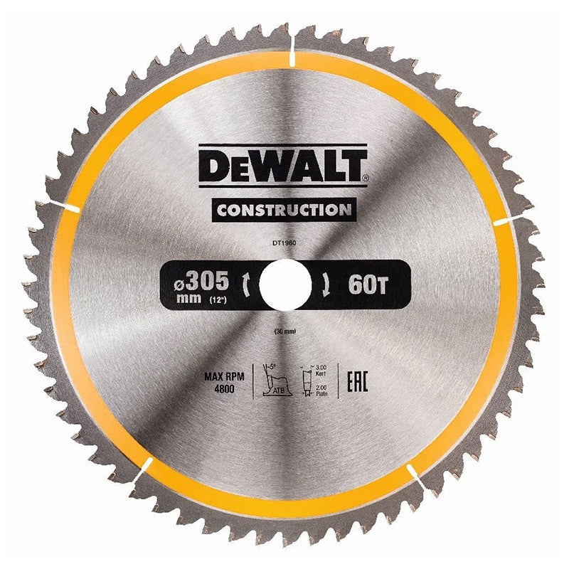 Lame de scie circulaire DEWALT DT1960-QZ Ø305mm