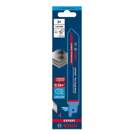 Lame de scie sabre carbure BOSCH INOX 150mm S922EHM