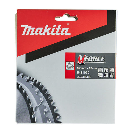 Lame pour scie circulaire M-Force bois MAKITA B-31930 165x20mm 16 dents