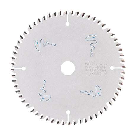 Lame pour scie circulaire TCT spécialisé MAKITA B-56786 165x20mm, 60 dents