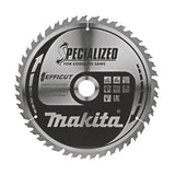 Lame TCT EFFICUT pour scies circulaires MAKITA B-64624 260x30mm, 45 dents, pour le bois, tous travaux