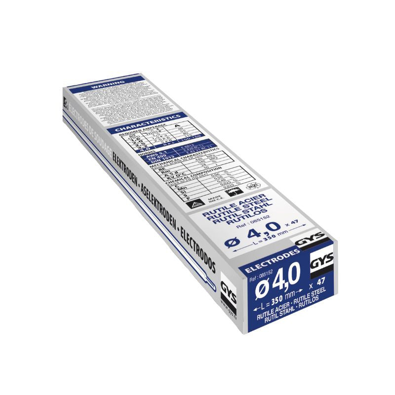 Lot de 155 électrodes rutile acier GYS 085121 - Demi-étui - Ø2mm