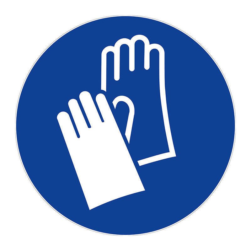 LOT DE 5 DISQUES Ø30 PORT DES GANTS DE SECURITE OBLIGATOIRE ISO 7001