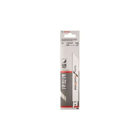 Lot de 5 Lames de Scie sabre BOSCH PRO S922HF Bois / Métal