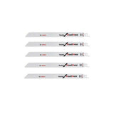 Lot de 5 lames de scie sabre S 1122 HF BOSCH 2608656021 pour bois et métal