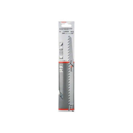 Lot de 5 lames de scie sabre S 1542 K BOSCH 2608650682 pour bois