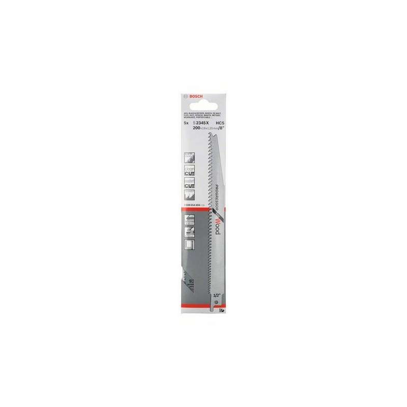 Lot de 5 lames de scie sabre S 2345 X BOSCH 2608654404 pour bois