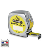 Mètre ruban powerlock classic abs STANLEY 1-33-198 8 m x 25 mm